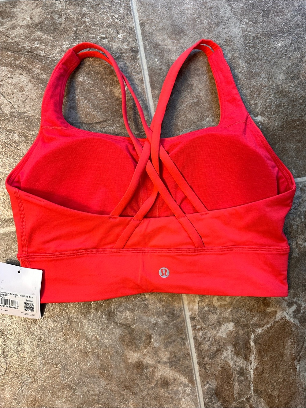 NWT Lululemon Energy Longline Bra | Red Glow (RDGL) | Size 8 - Picture 5 of 6